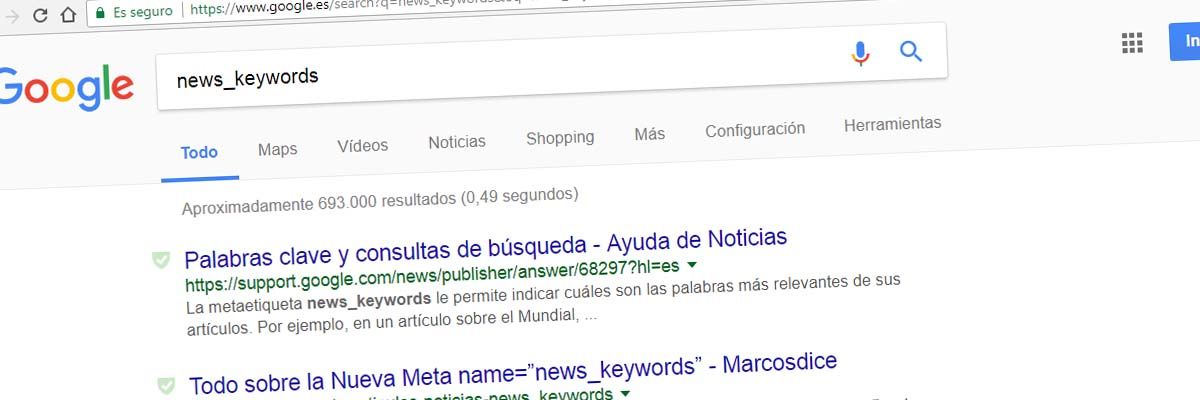 Google anuncia la etiqueta meta news_keywords - Alejandro Cabello